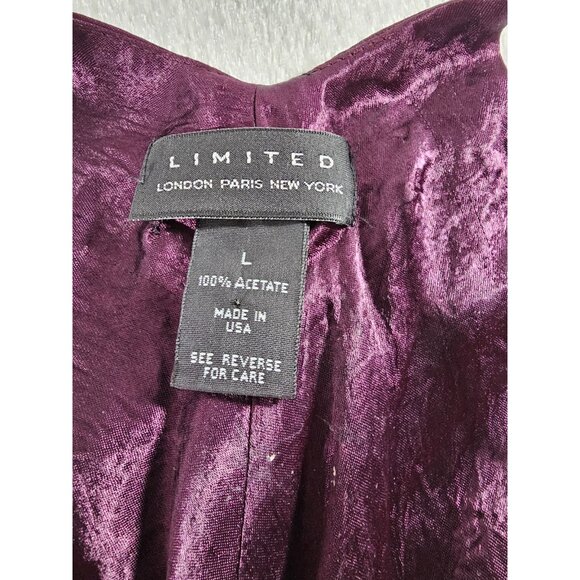The Limited Spaghetti Strap Satin Slip Dress - Purple - SZ LG - Picture 7 of 7